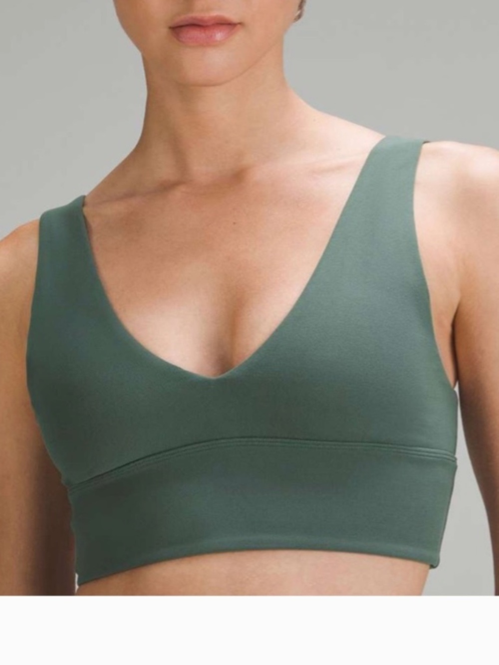 Lululemon Align V-Neck Bra *Light Support, A/B Cup Dark Forest Size 4